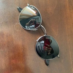 Raybans round metal